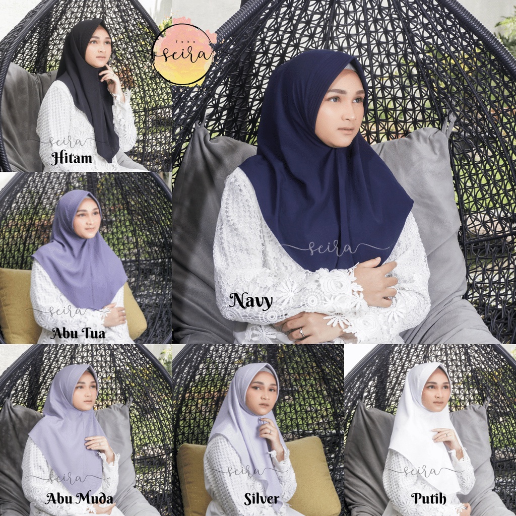 [BISA COD] Khimar Pet Antem Jilbab Simple Kerudung Pet Hijab Instant Wolfis Instan - Zhafira