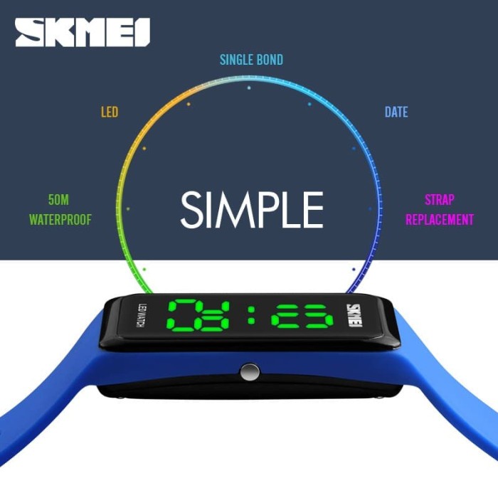 [✅ COD] Jam Tangan Digital SKMEI Aloft Biru Pulsar 1265 Original