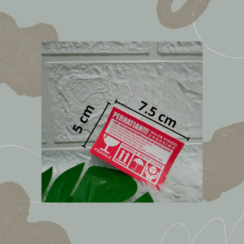 

[READY] STIKER FRAGILE 5x7,5 cm