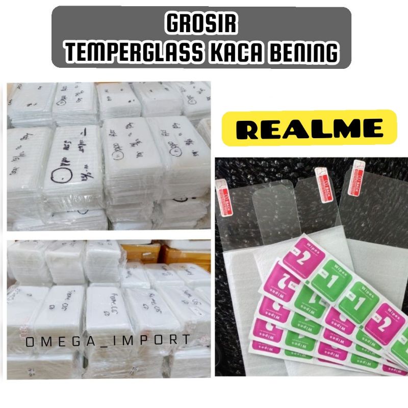 (OM) TG TEMPERGLASS BENING NONPACK ALL TIPE REALME C1/C2/C3/C15/C17/C20Y/C21Y/5I/6I/7I/7PRO