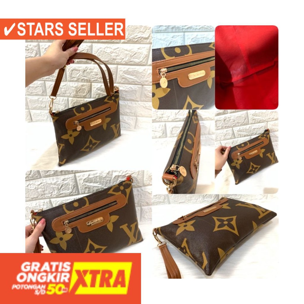 ORIGINAL CLUTCH LV JENNER 2TALI TERMURAH / HANDBAG / SELEMPANG / JAMJO