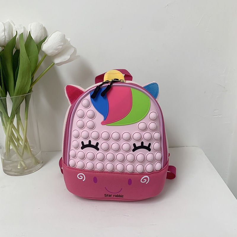 TweedyToys - Ransel Anak Pop It Hewan / Tas Backpack Pop it Anak Color