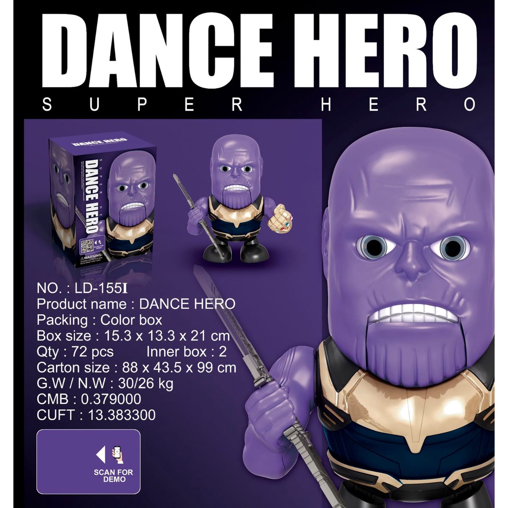 MAINAN ROBOT AVENGER DANCE HERO THANOS PENARI SUPER HERO DANCING