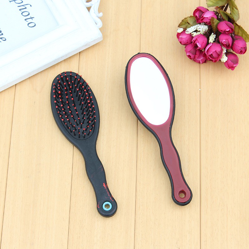 Sisir Kaca Impor Sisir Sikat untuk Rambut Rontok Anak Dewasa Bulat Sisir Anti Kusut dengan Cermin Jumbo Scalp Comb