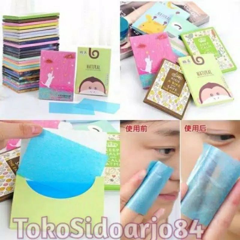 Kertas Minyak Wajah Isi 50 Lembar Penyerap Muka Berminyak Murah Cod-Kertas wajah