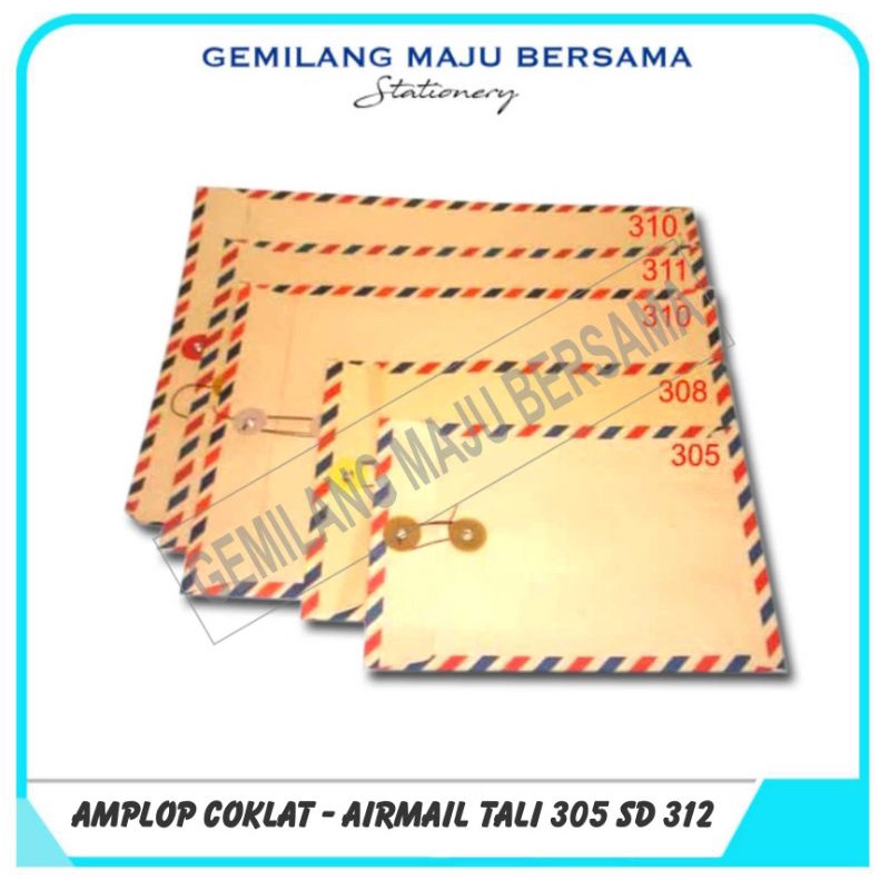 

Amplop Airmail Tali Executife AMT 310 F4 (HARGA PER PAK ISI 10 LBR)