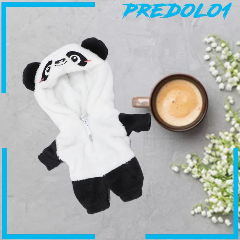 (Predolo1) Mainan Jumpsuit Lengan Panjang Motif Panda Untuk Aksesoris Boneka Ob11