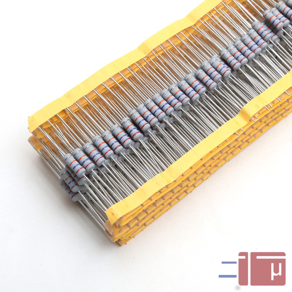 x10 Resistor 27K 1W Metal Oxide 5% Taiwan Kaki Tembaga