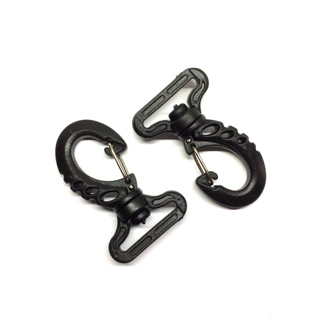 Kew-Kew Kait Cantelan Tas 2.5 cm Plastik Buckle Acetal Hitam 12 Pcs