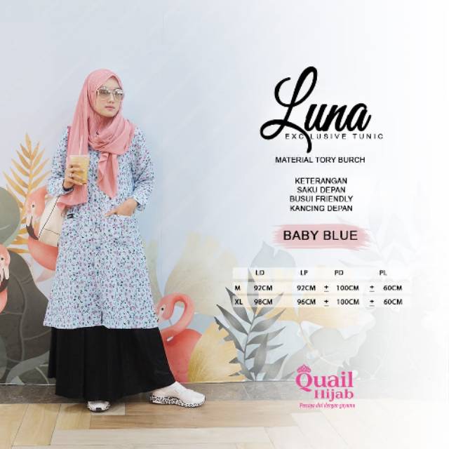 Luna Tunik Ory Quail hijab