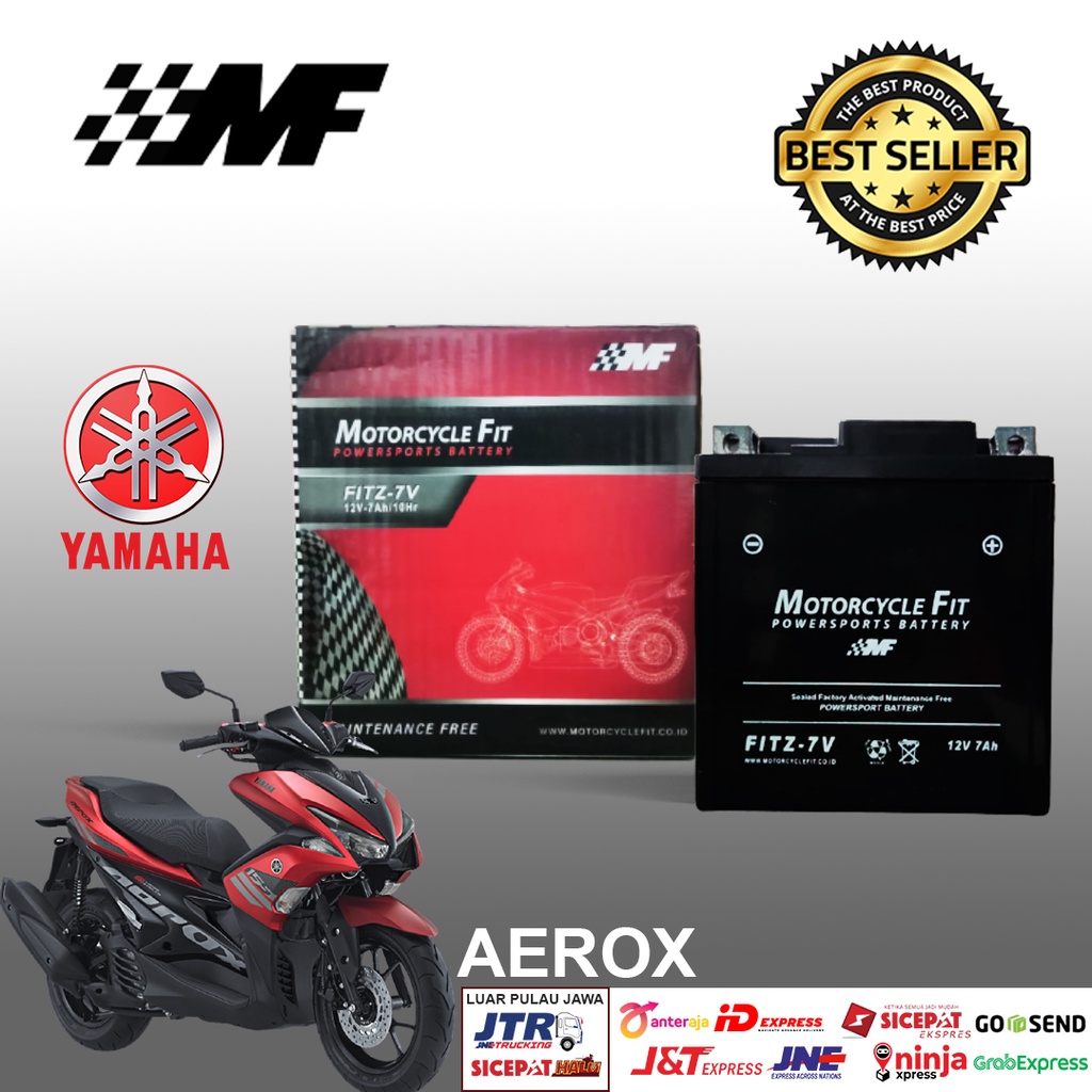 Jual Aki motor yamaha aerox GTZ7V aki kering motorcycle fit FITZ7V