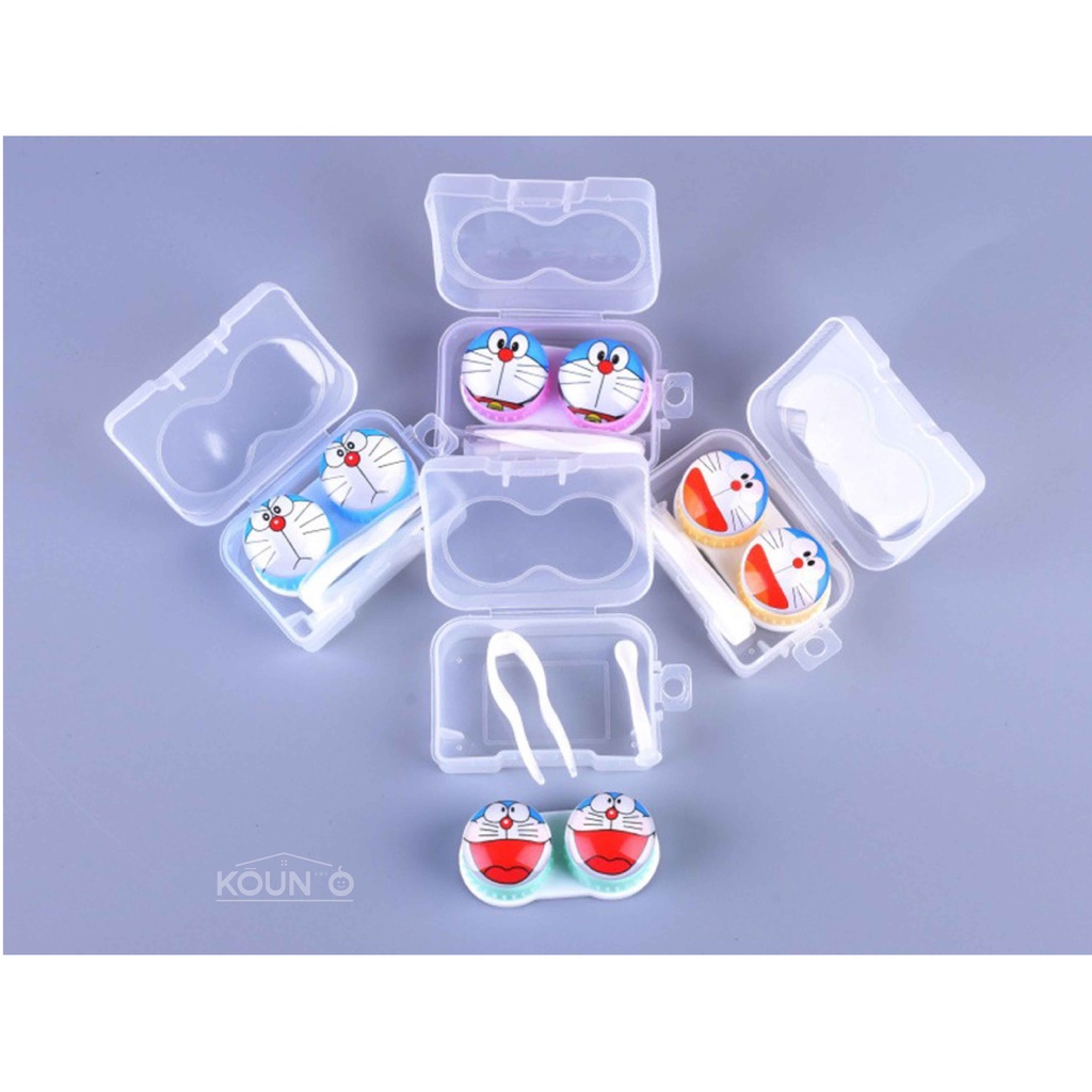 Tempat Soflens Lucu Kontak Lensa Simple Contact Lens Softlens Case 1 Set