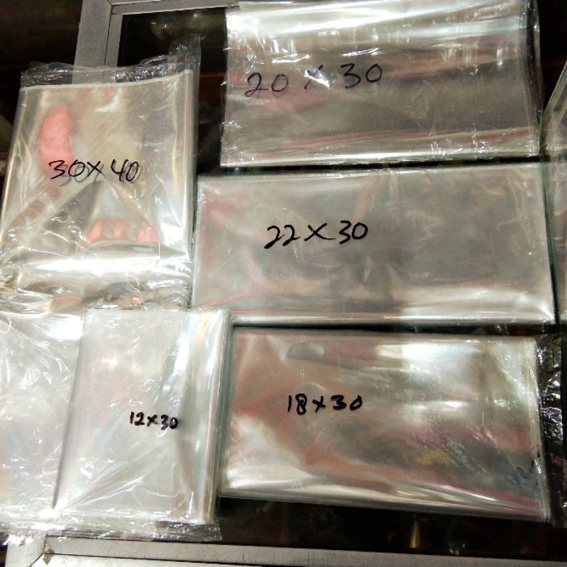 PLASTIK OPP SOUVENIR 10pcs TANPA LEM 12X30 18X30 20X30 22X30 30X40