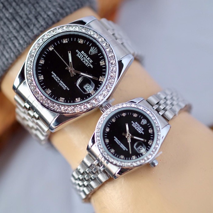 JAM TANGAN MURAH/JAM ORIGINAL/ JAM TANGAN ROLEX RANTAI COUPLE 0525