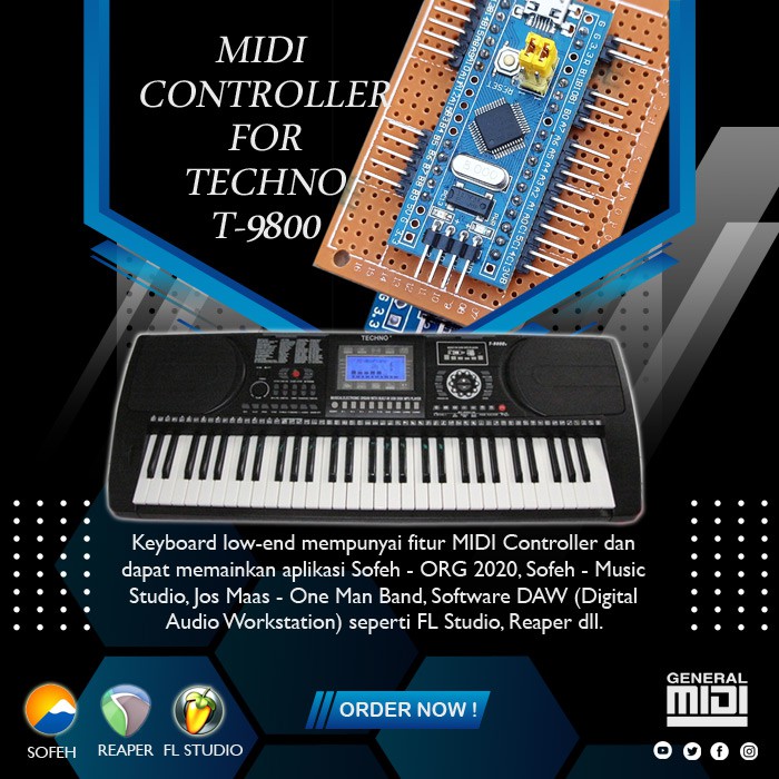Modul MIDI Controller Techno T-9800