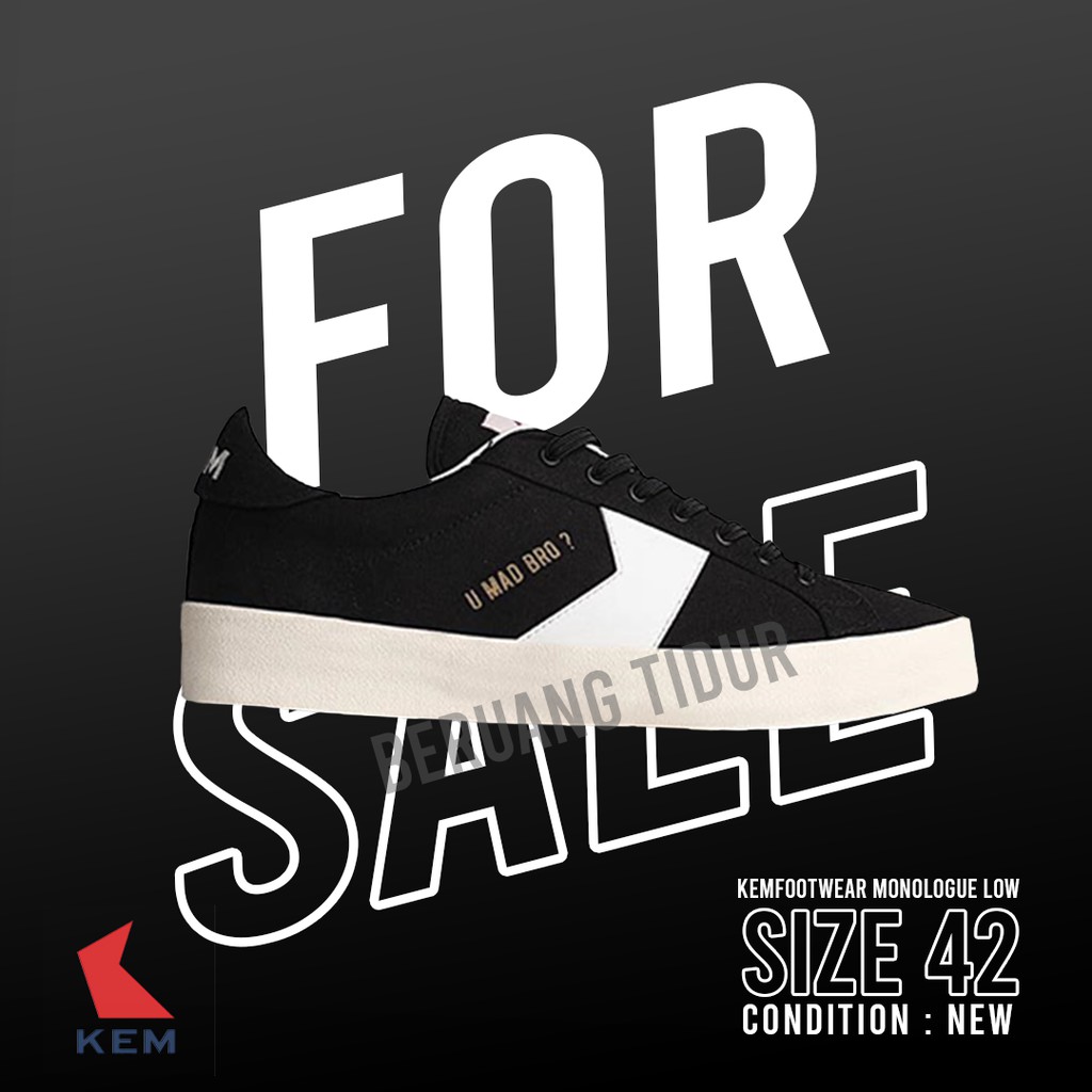 KEM Footwear : Monologue Low Black White 42
