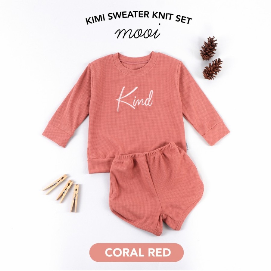 Mooi KIMI SWEATER KNIT RETRO SET Setelan Anak / Stelan Anak Perempuan Bahan Premium