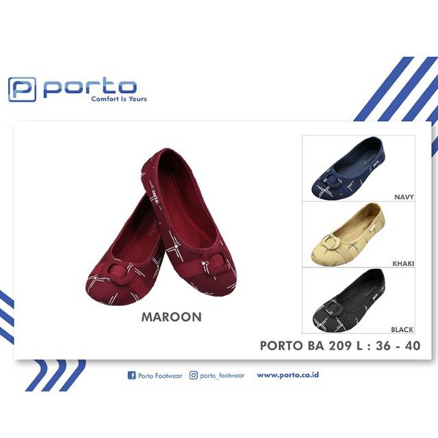 GROSIR (TIDAK JUAL ECER) Flat Shoes Porto/Sepatu Balet Merk Porto Cewek/Sepatu flat porto BA 209 L