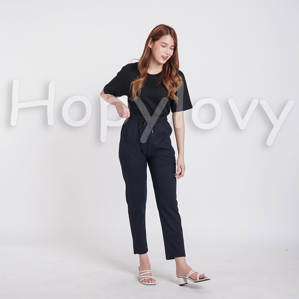 HOPYLOVY JUMBO Celana Panjang Baggy Pants Wanita Bahan Spandek Korea Kavia