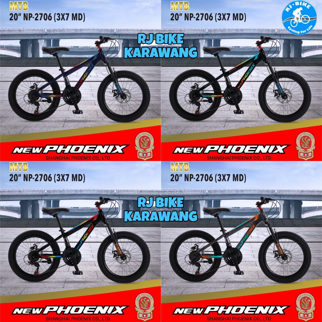 SEPEDA GUNUNG ANAK 20 INCH NEW PHOENIX NP 2706 3X7SPEED MD