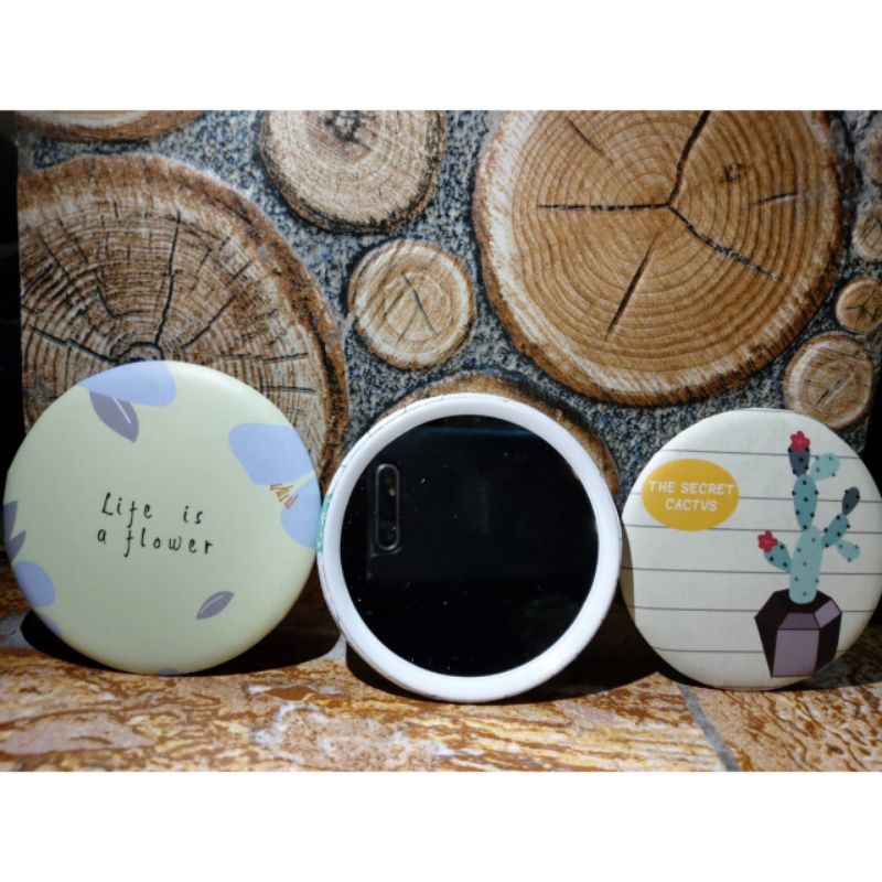 KACA KECIL CERMIN BULAT / KACA RIAS MINI/ SOUVENIR CERMIN MINI / MURAH