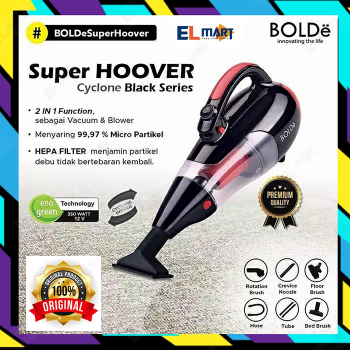 BOLDe Super Hoover Cyclone black series vacuum cleaner - penyedot debu otomatis  Original