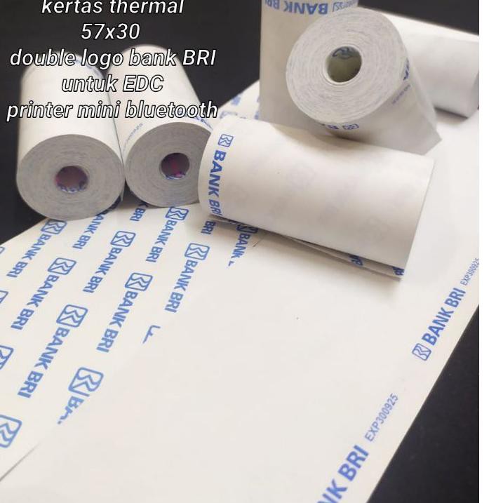 

VF0 kertas struk thermal 57x30 logo bank bri untuk EDC brilink dan printer mini bluetooth ✶ o7 (Lari