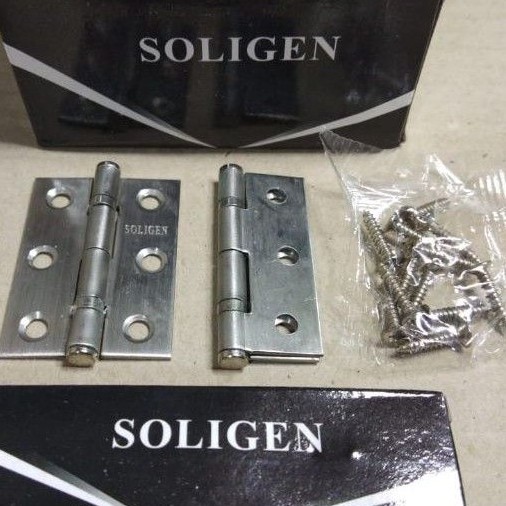 ENGSEL TIPIS STAINLESS STELL 2&quot; SOLIGEN/ ENGSEL JENDELA LEMARI