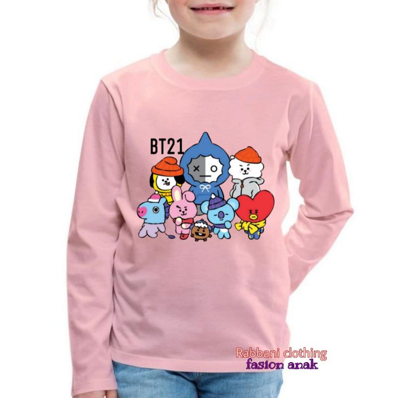 BAJU BT21 KAOS ANAK LENGAN PANJANG