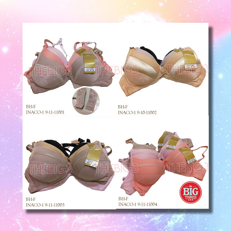 BRA INACO - Pakaian Dalam Wanita BERKUALITAS Tanpa Kawat Busa Tipis | BH-F INACO Breast Holder