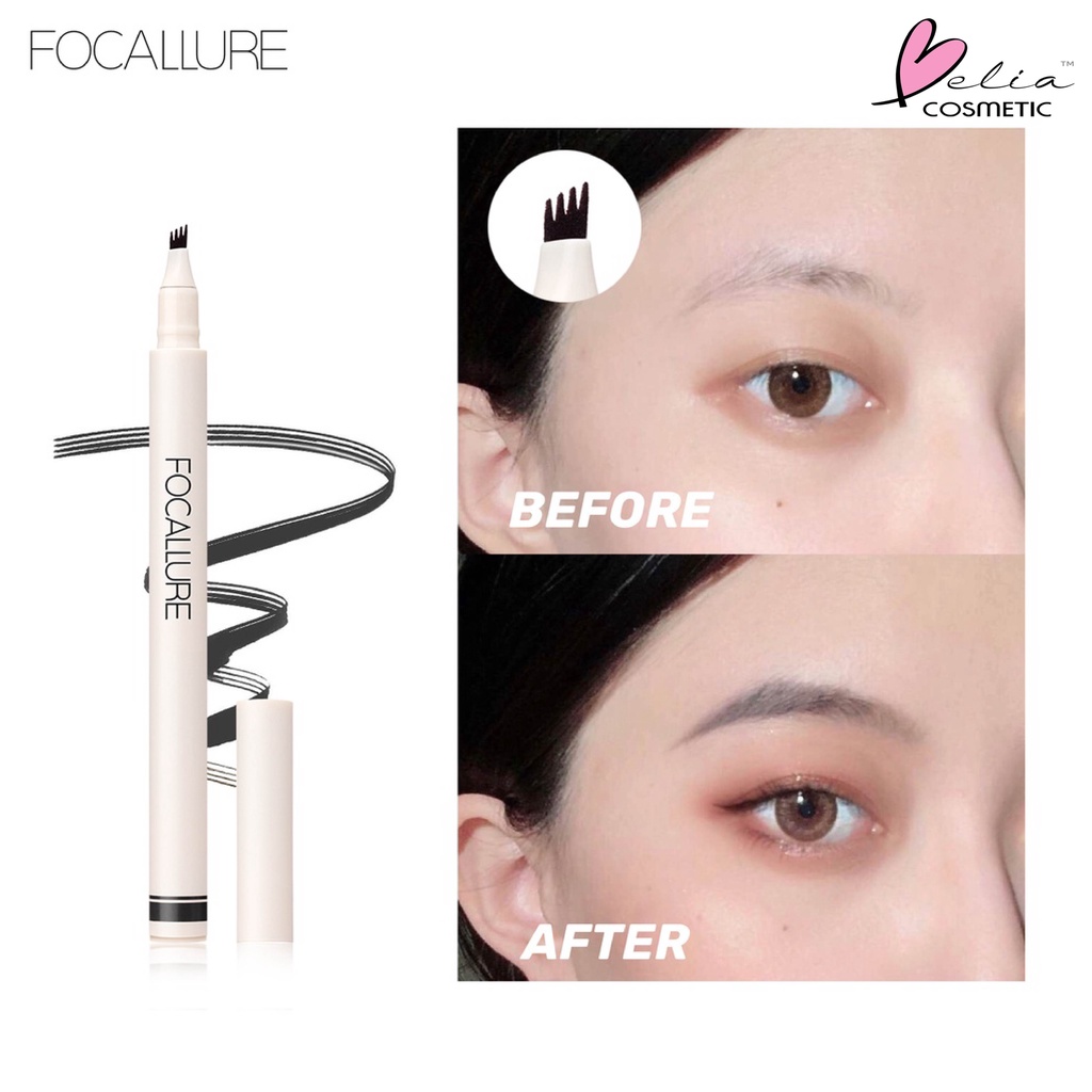 ❤ BELIA ❤ FOCALLURE Fluff Tinted Brow Ink Pen FA161 | Pensil Alis | Eyebrow Pen | BPOM