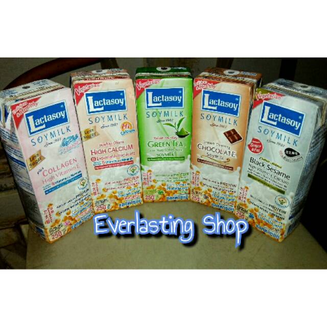 Halal ! Lactasoy Soy Milk Soya Bean Thailand Thai Drink Susu Kacang 250