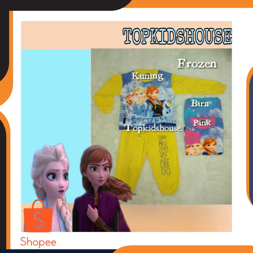 BEST SELLER - BAJU TIDUR / PIYAMA ANAK PEREMPUAN FROZEN