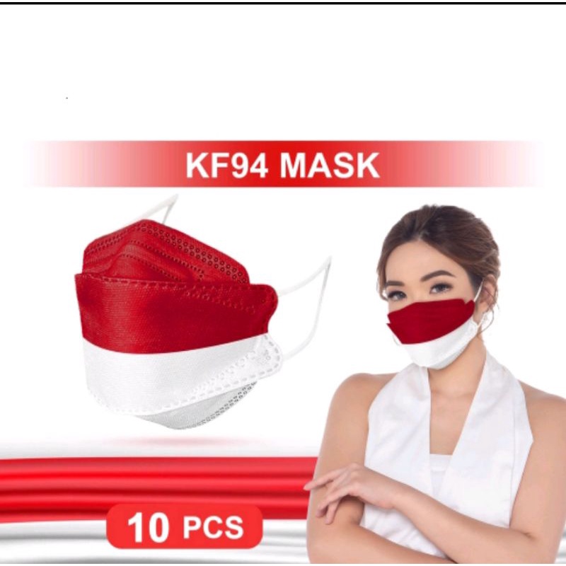 Masker KF94 Merah Putih / masker wajah / masker KF94