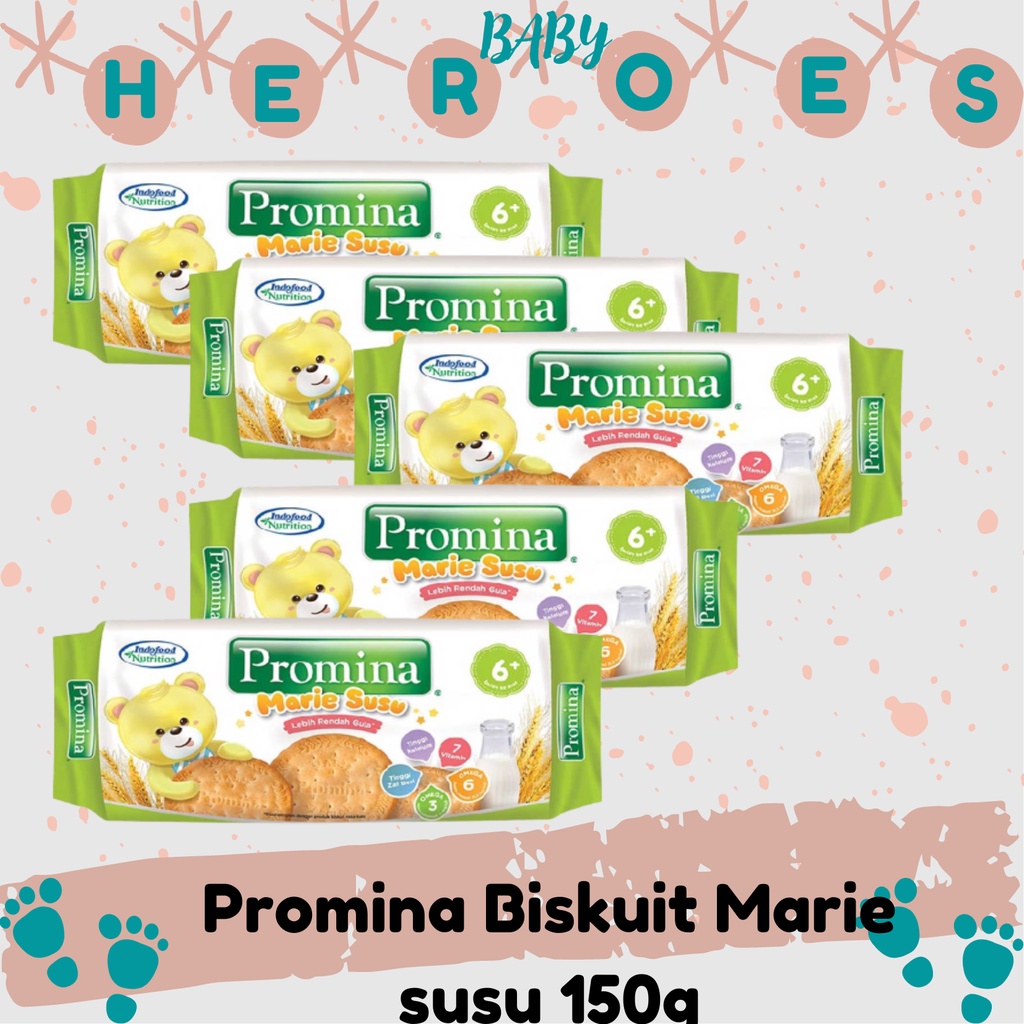 Promina Baby Biscuit Marie Susu 150G / Biscuit Bayi 6+ bulan ke atas