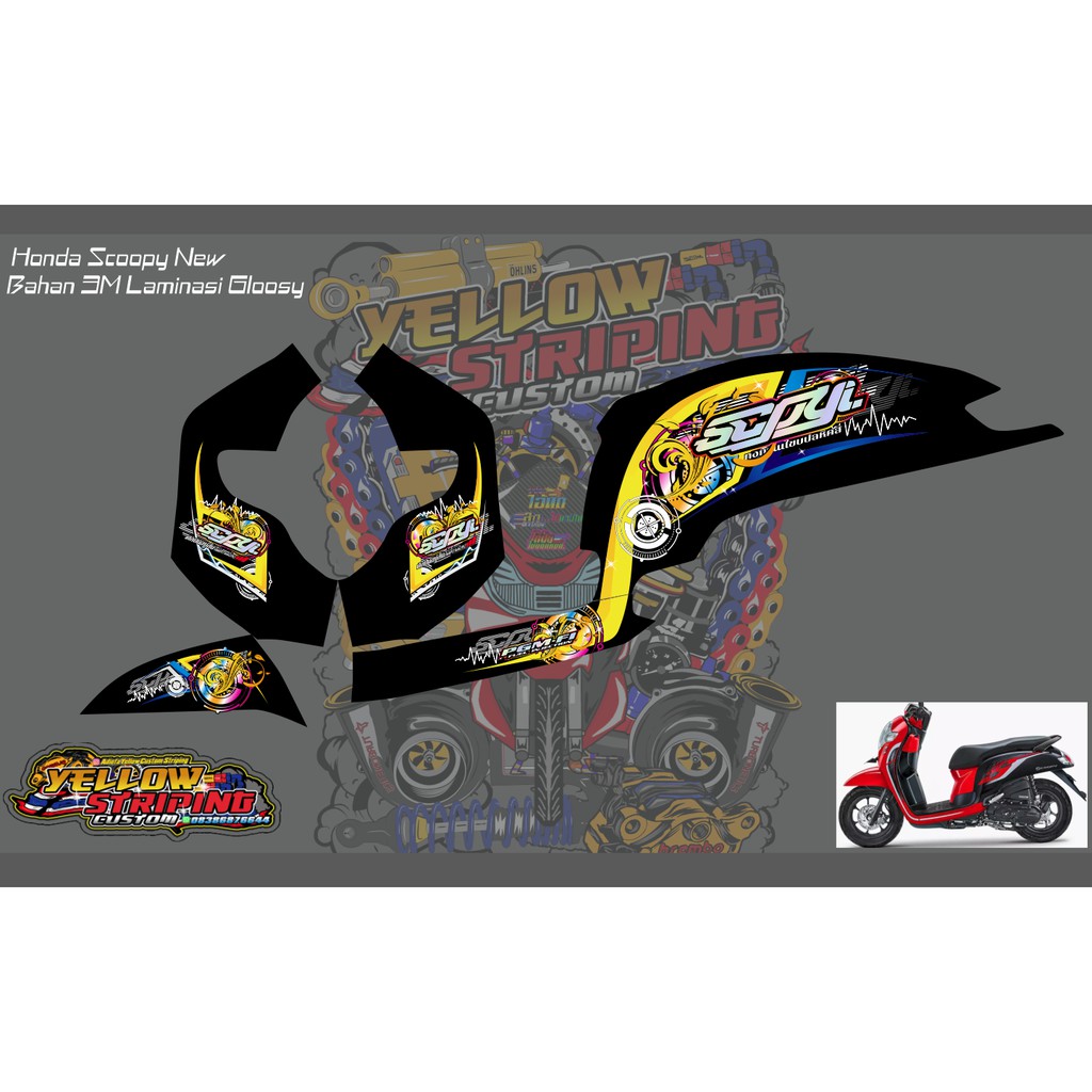 STRIPING SCOOPY NEW FONT HOLOGRAM KEREN 001