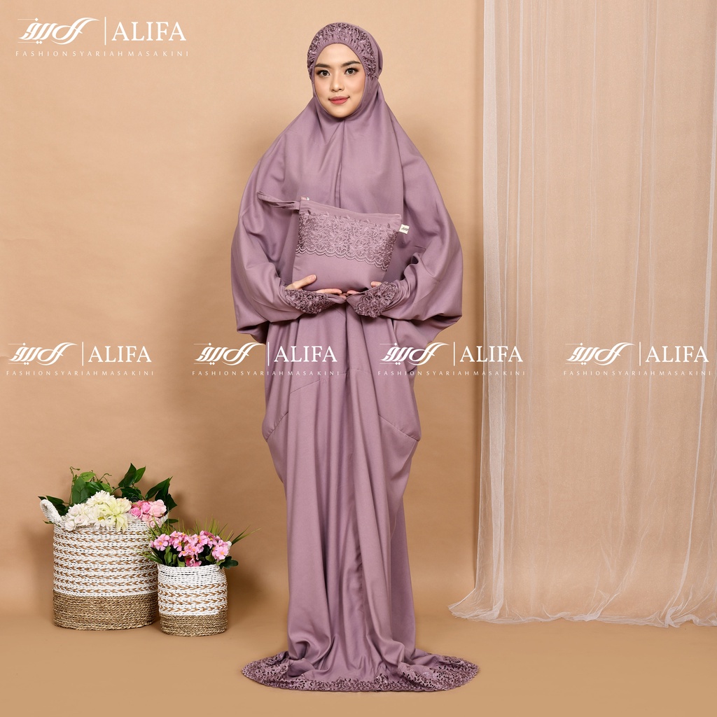 Mukena Terusan Khadijah Bordir Premium Mukena Terusan Siti Khadijah