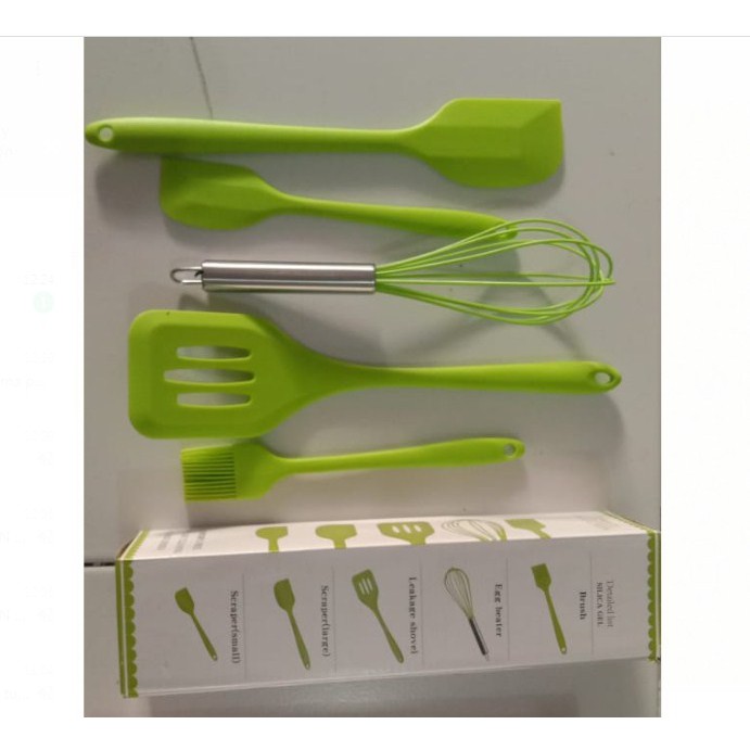 Easy Baking Spatula Silikon Set 5 in 1 Peralatan Alat Dapur Masak Cooking Props