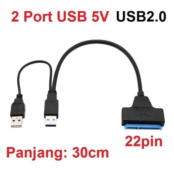 Adapter Converter Hard Disk SATA to USB3.0/2.0 untuk HDD 2.5Inch SSD