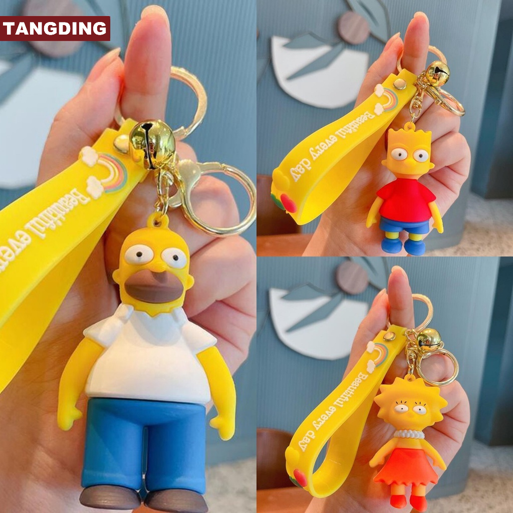 【COD Tangding】Gantungan Kunci Bentuk Action Figure Simpsons Untuk Tas