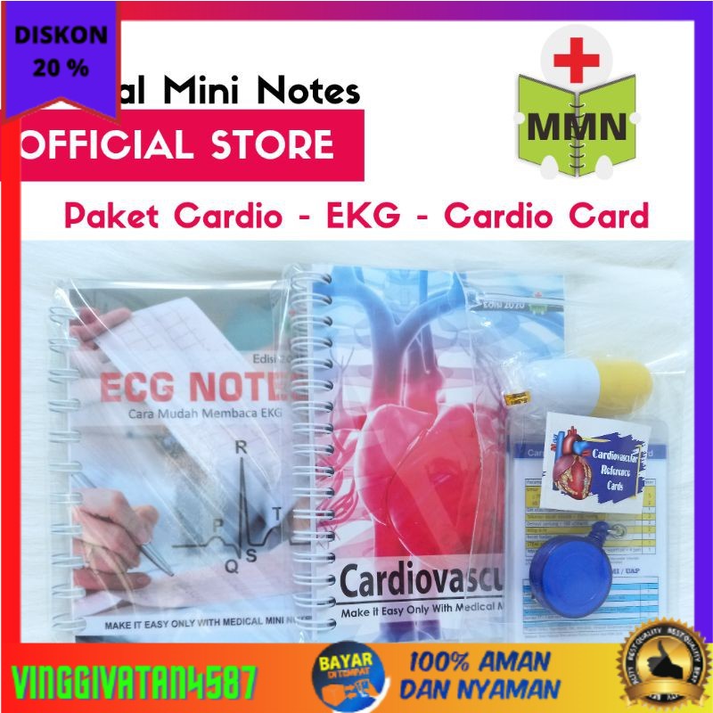 ⭐BISA COD⭐ Medical Mini Notes - Paket  MMN Cardiovascular + EKG || MMN Cardio + EKG