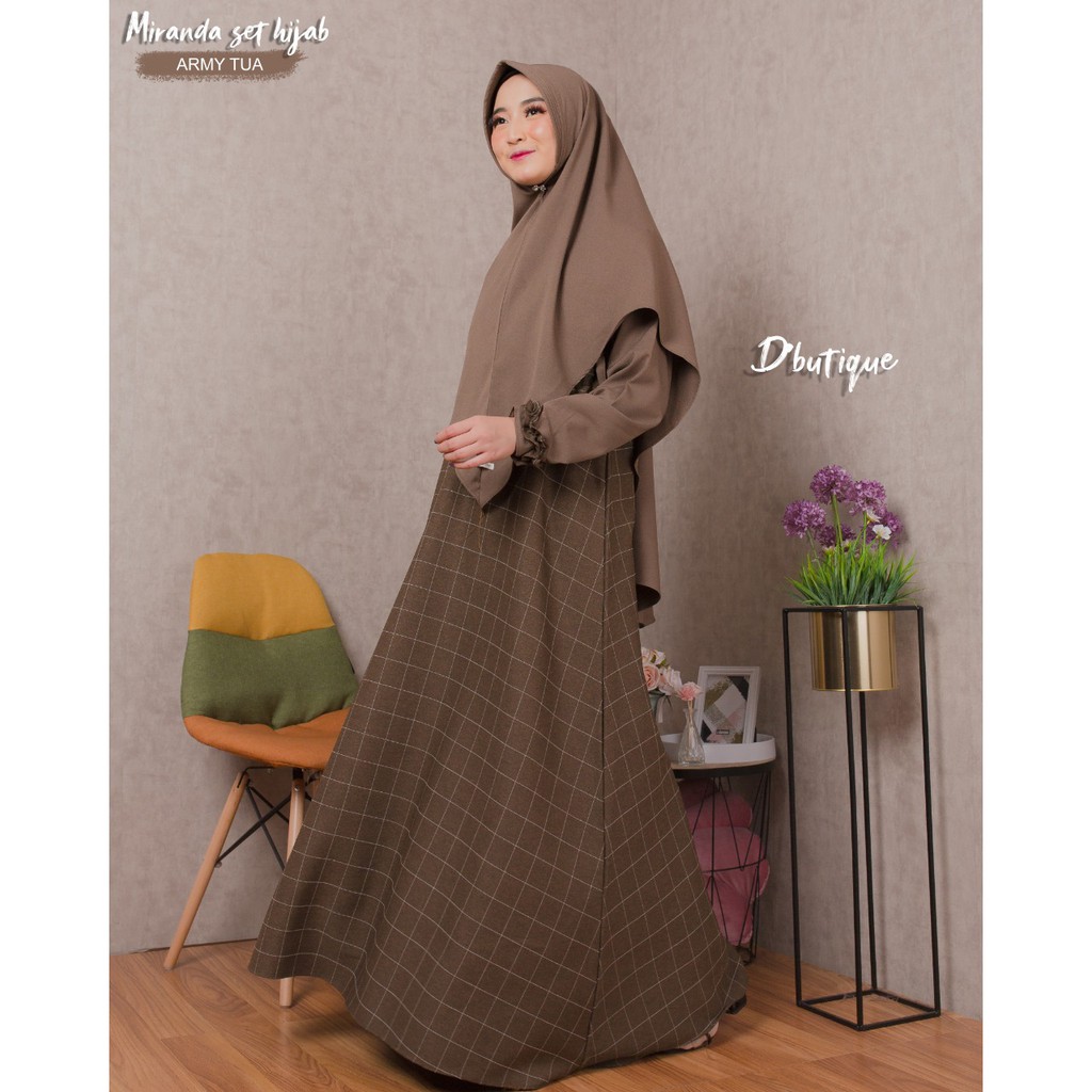 GAMIS CANTIK MIRANADA SET/GAMIS TERBARU ORI deBOUTIQUE/GAMIS BAHAN KOMBINASI