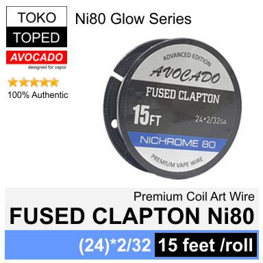 Authentic Avocado FUSED CLAPTON NI80 wire | 24*2/32G | nichrome 80 kawat