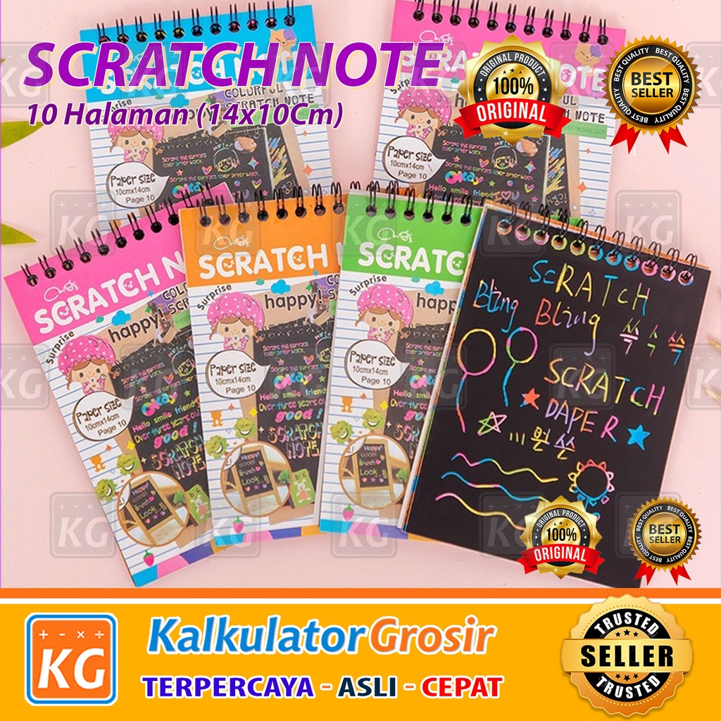 Scratch Note Buku Magic Warna Colourful Scratch Note kecil / Mainan Black Cardboard edukasi Scratch Note Magic Buku Gambar Gores Magic Grafiti Paper Note Book