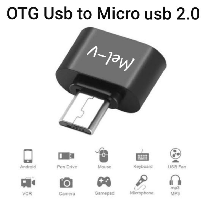 [Mel-V] OTG USB to MICRO usb V8 Android Converter Adapter BLACK