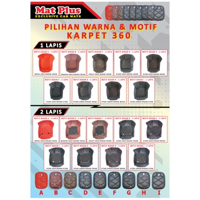 Karpet 7D Mat Plus Mobil Full 360 Toyota All New Avanza Raize Agya Hilux Rush Fortuner Innova Sienta Voxy Alphard Vellfire Calya Yaris Vios Camry C-HR Corolla Altis Cross Etios Valco