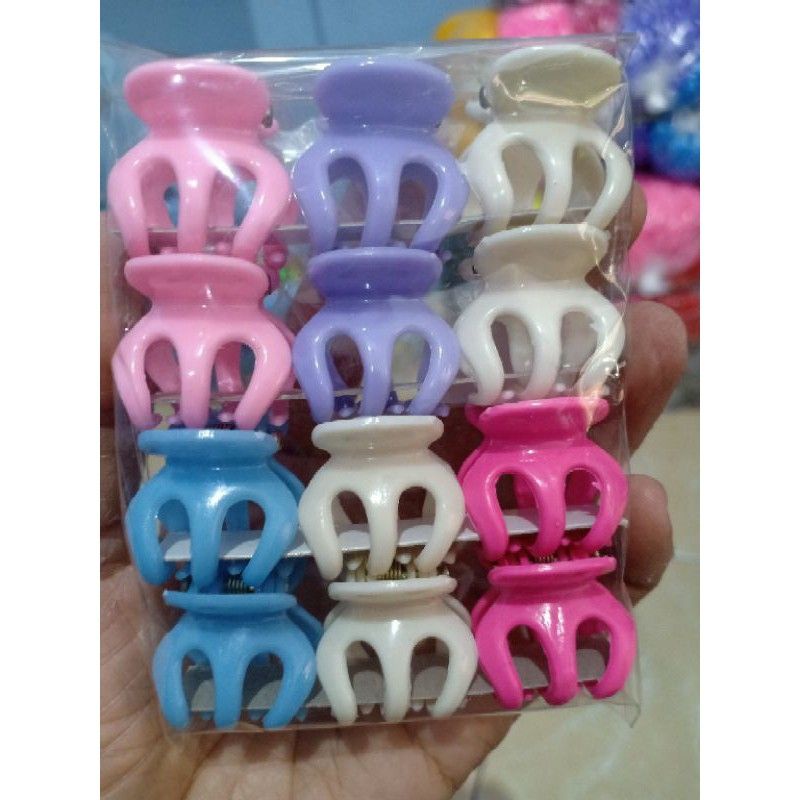 Jedai jepit rambut gurita kecil Lusinan (12x2,5cm)