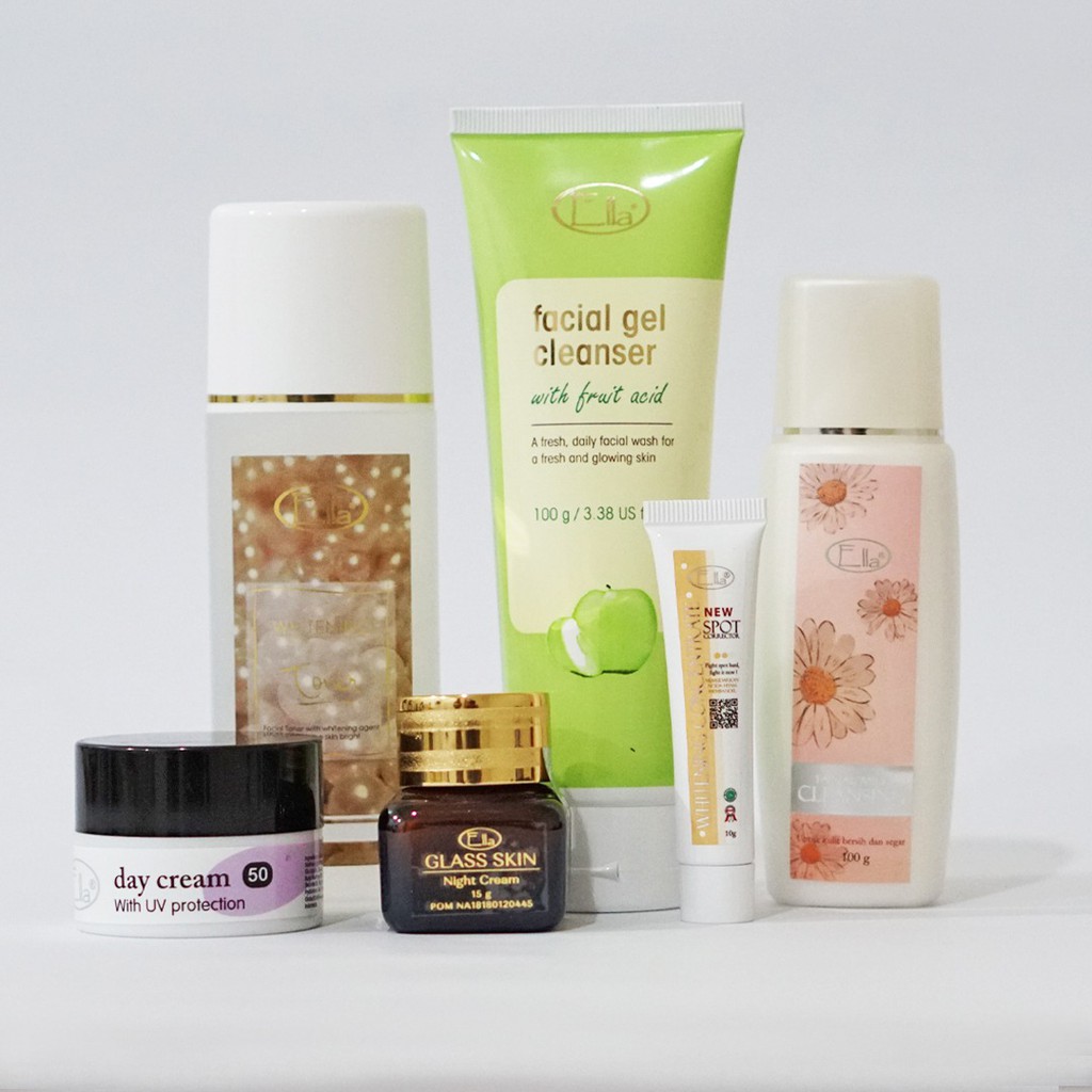 PAKET WAJAH ANTIFLEK ELLA SKIN CARE/PAKET WHITENING WAJAH FLEK