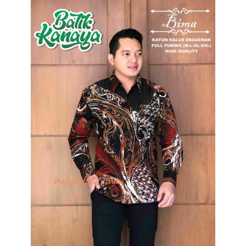 BIMA Baju Batik Pria Berlapis Furing Bahan Katun PREMIUM