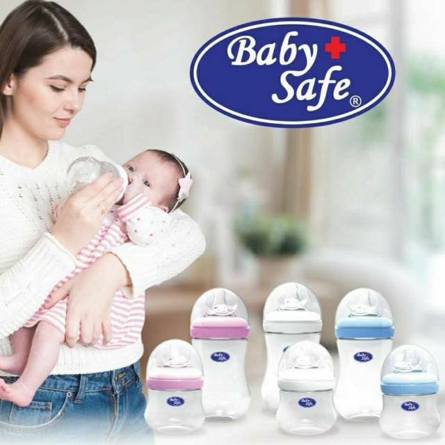 BABY SAFE - WIDE NECK BOTTLE 0M+ 125 &amp; 250 ML / BOTOL BAYI MILK  FLOW SYSTEM / WN001 WN002